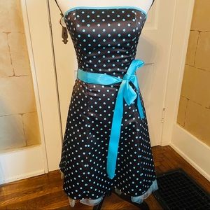 Retro Style Polka Dot Formal Dress
